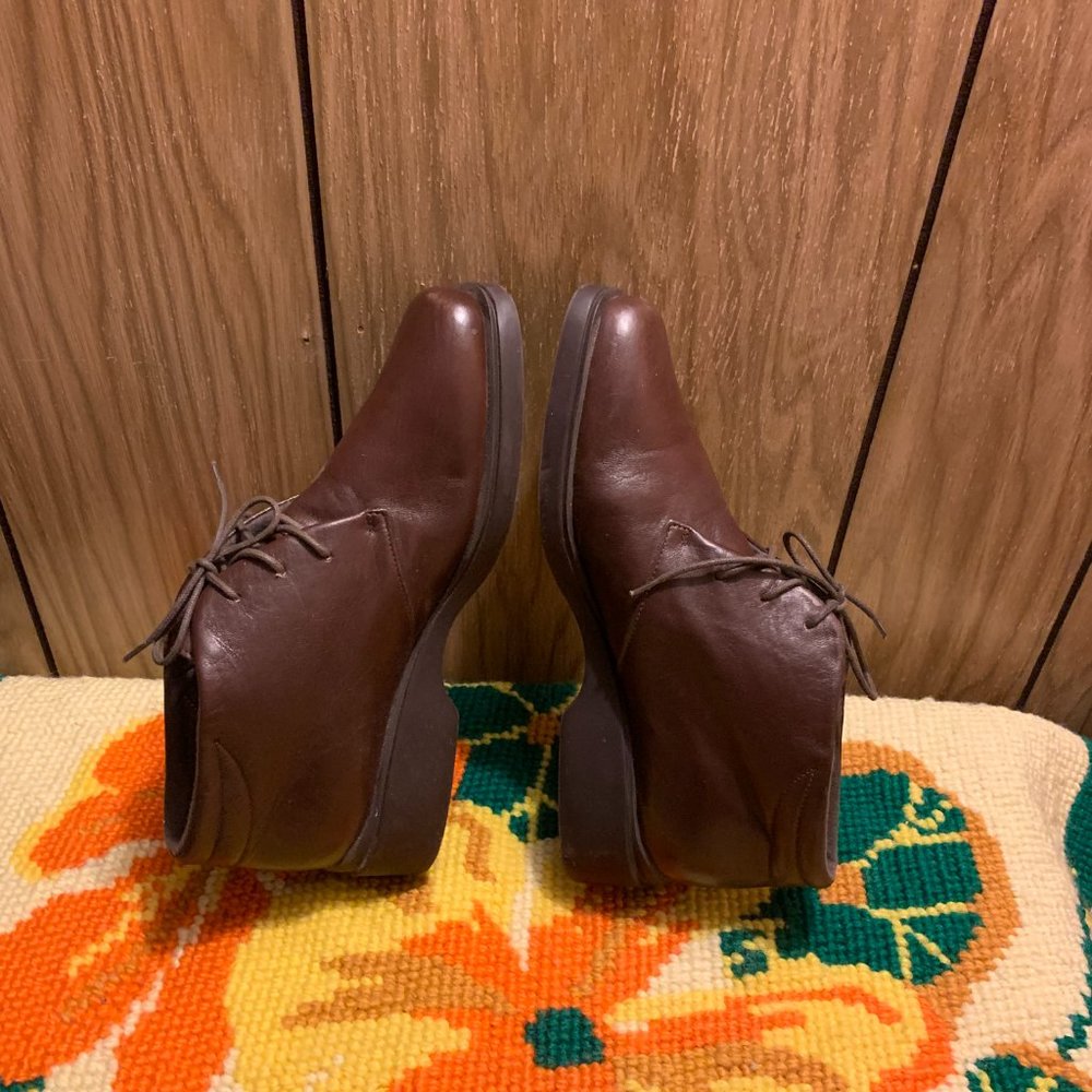 Worthington sport brown leather lace up booties size 7.5 - Picture 8 of 12